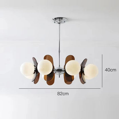 Melora Bauhaus Chandelier Glass Metal