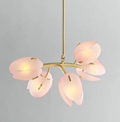 Calypso Scandinavian Pink Tulip Glass Ceiling Lamp