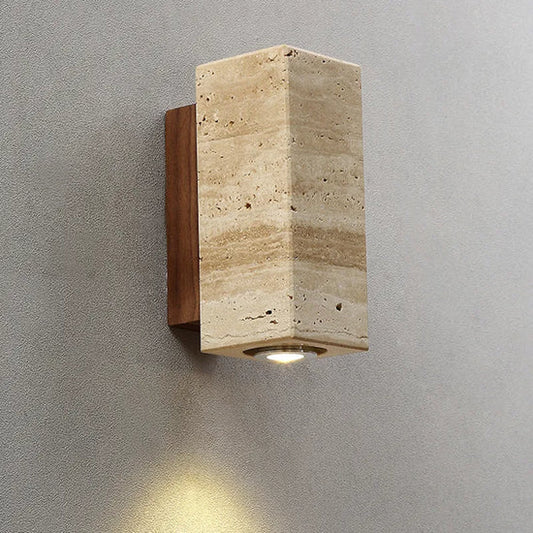 Vionelle Modern Natural LED Wall Lamp in Travertine