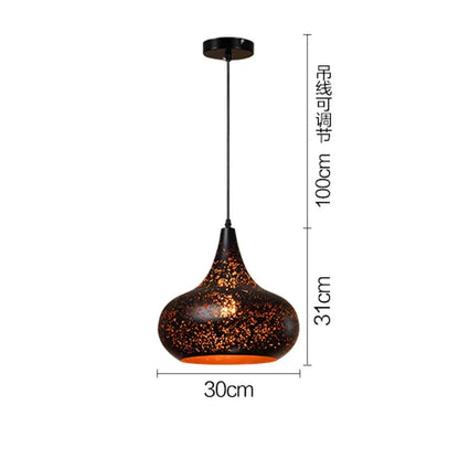 Noctyra Vintage Iron Pendant Lamp in Scandinavian Retro Loft Style
