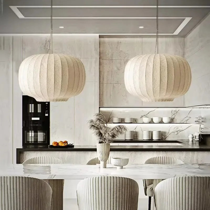 Aetheris Danish Silk Pendant Lamp in Staircase Shape