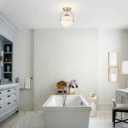 Corinna Scandinavian Milk Glass Ceiling Lamp