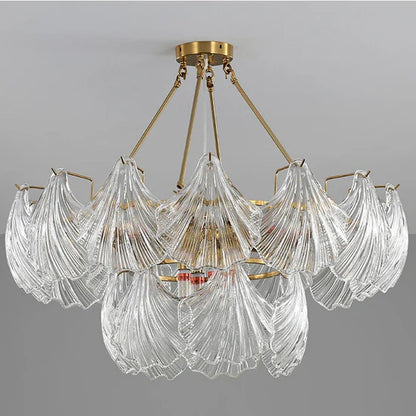 Valena - Shell Chandelier of Glass and Metal