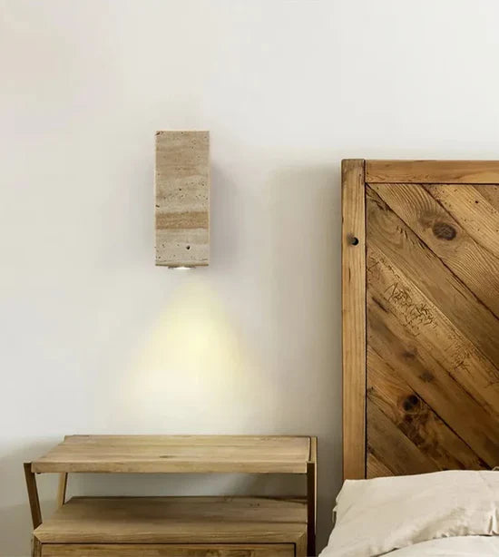 Vionelle Modern Natural LED Wall Lamp in Travertine