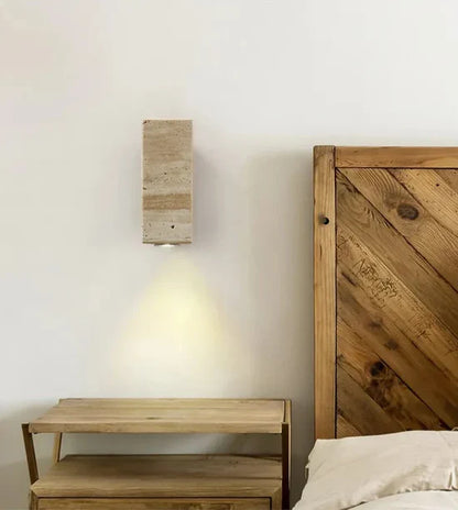 Vionelle Modern Natural LED Wall Lamp in Travertine