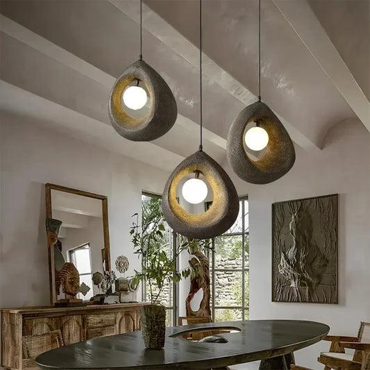 Auralessa Japanese Wabi Sabi Pendant Lamp with Minimalist Design