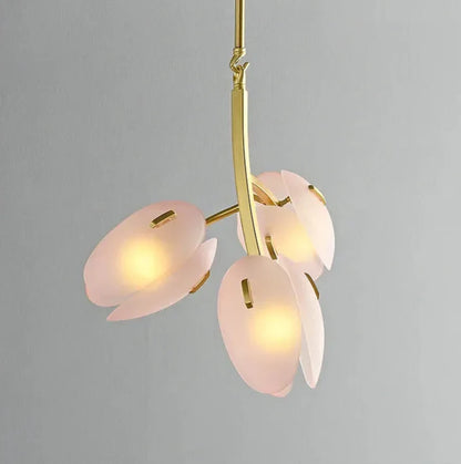 Calypso Scandinavian Pink Tulip Glass Ceiling Lamp