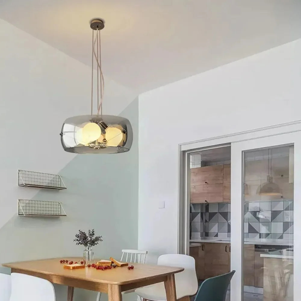 Aurion Modern Glass LED Pendant Light for Kitchen, Living Room, and Dining Room