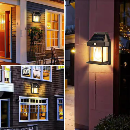 Tungsten Filament Solar Wall Lantern (Pack of 2)