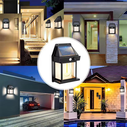 Tungsten Filament Solar Wall Lantern (Pack of 2)