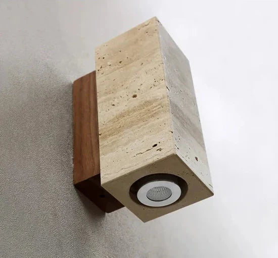 Vionelle Modern Natural LED Wall Lamp in Travertine