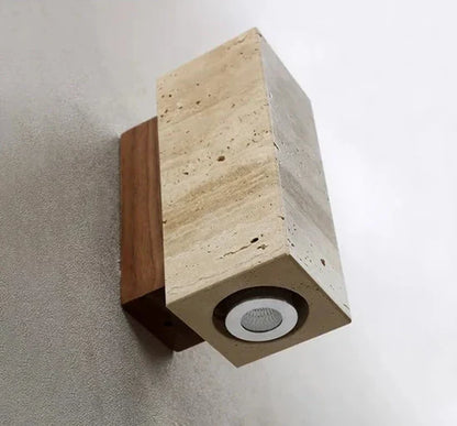 Vionelle Modern Natural LED Wall Lamp in Travertine