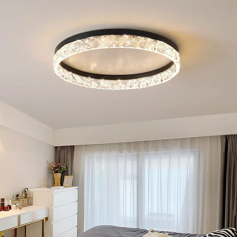 Evara Nordic Crystal LED Ceiling Lamp