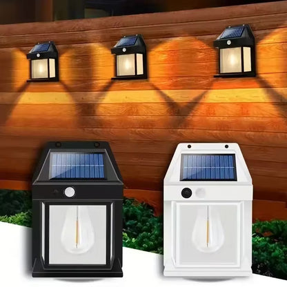 Tungsten Filament Solar Wall Lantern (Pack of 2)