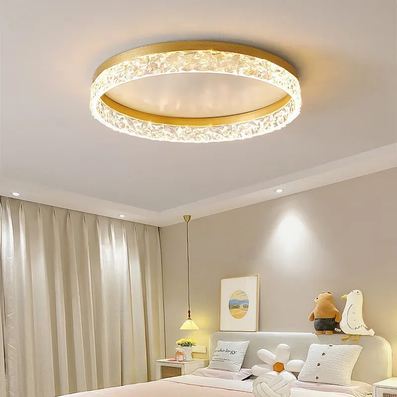 Evara Nordic Crystal LED Ceiling Lamp