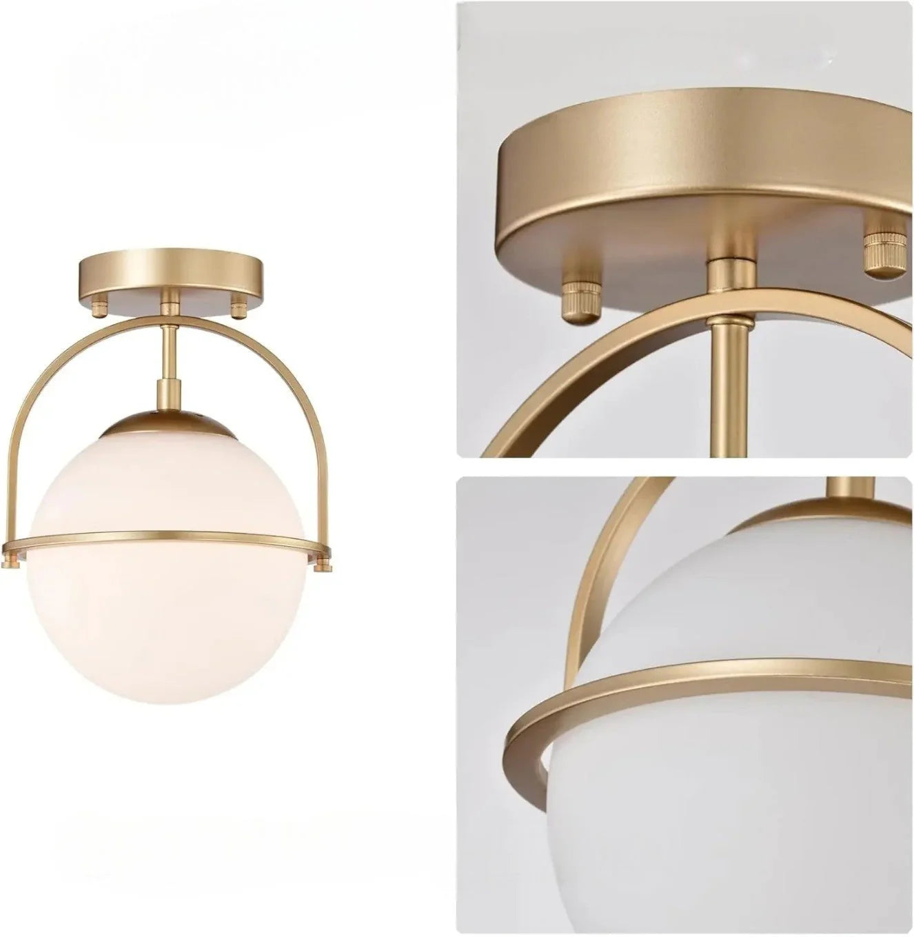 Corinna Scandinavian Milk Glass Ceiling Lamp