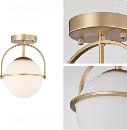 Corinna Scandinavian Milk Glass Ceiling Lamp