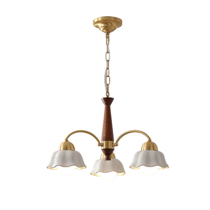 Noctia Mid-Century Copper Ceramic Chandelier