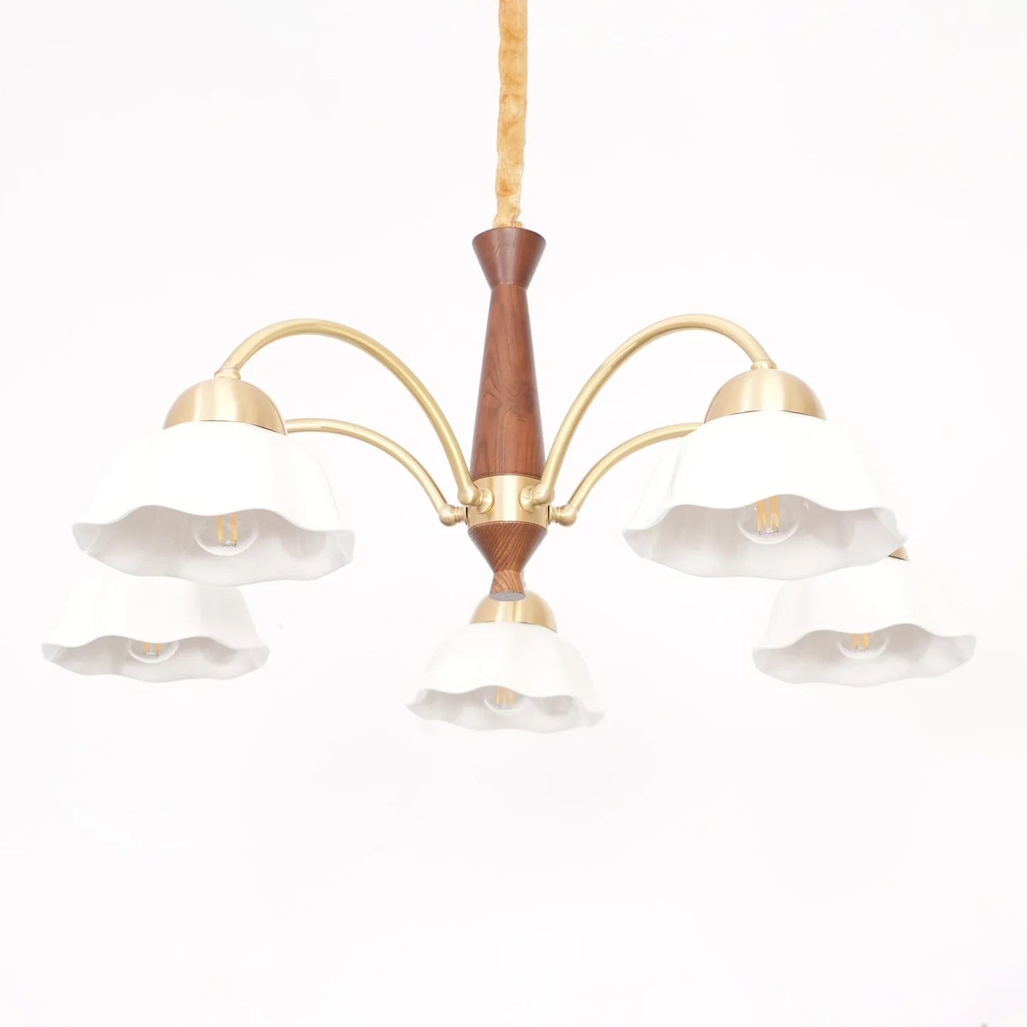 Noctia Mid-Century Copper Ceramic Chandelier