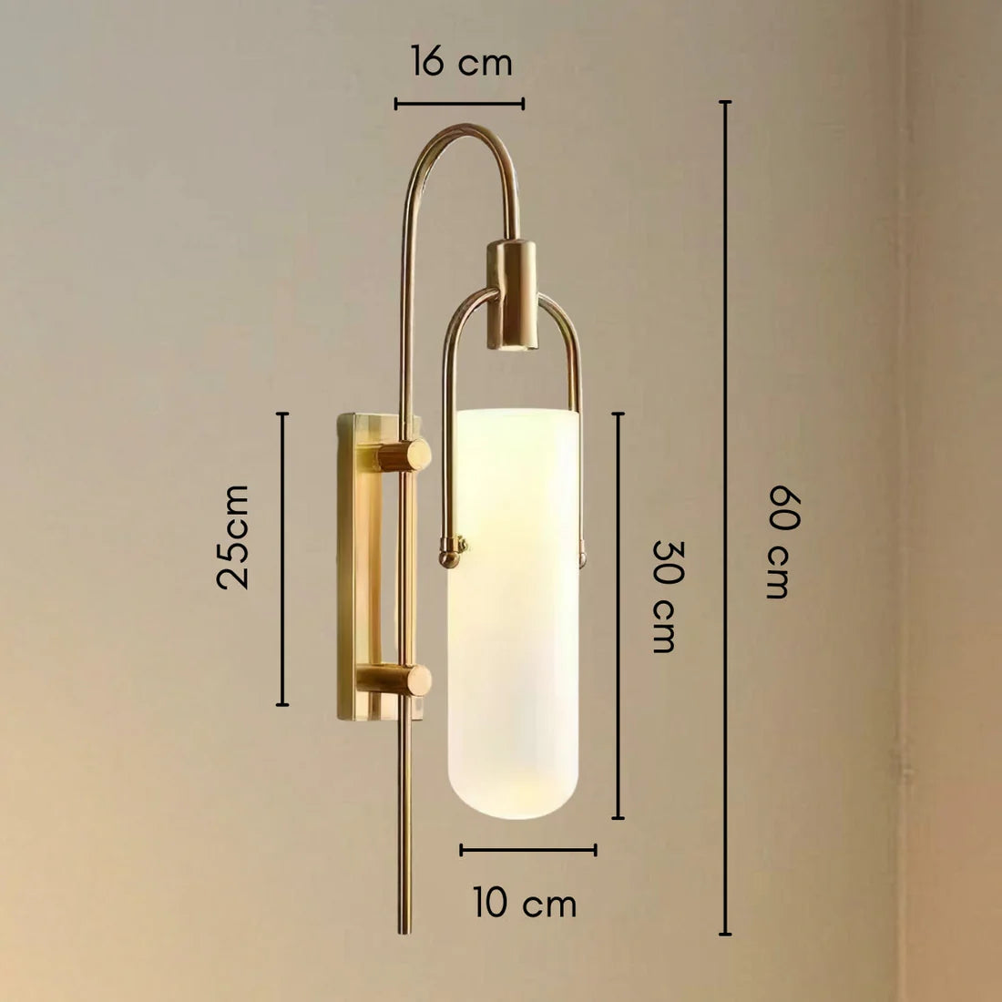 Orana Industrial Glass Wall Lamp