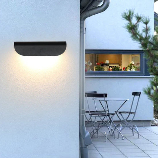 Astoria Modern Curved Outdoor Wall Lamp