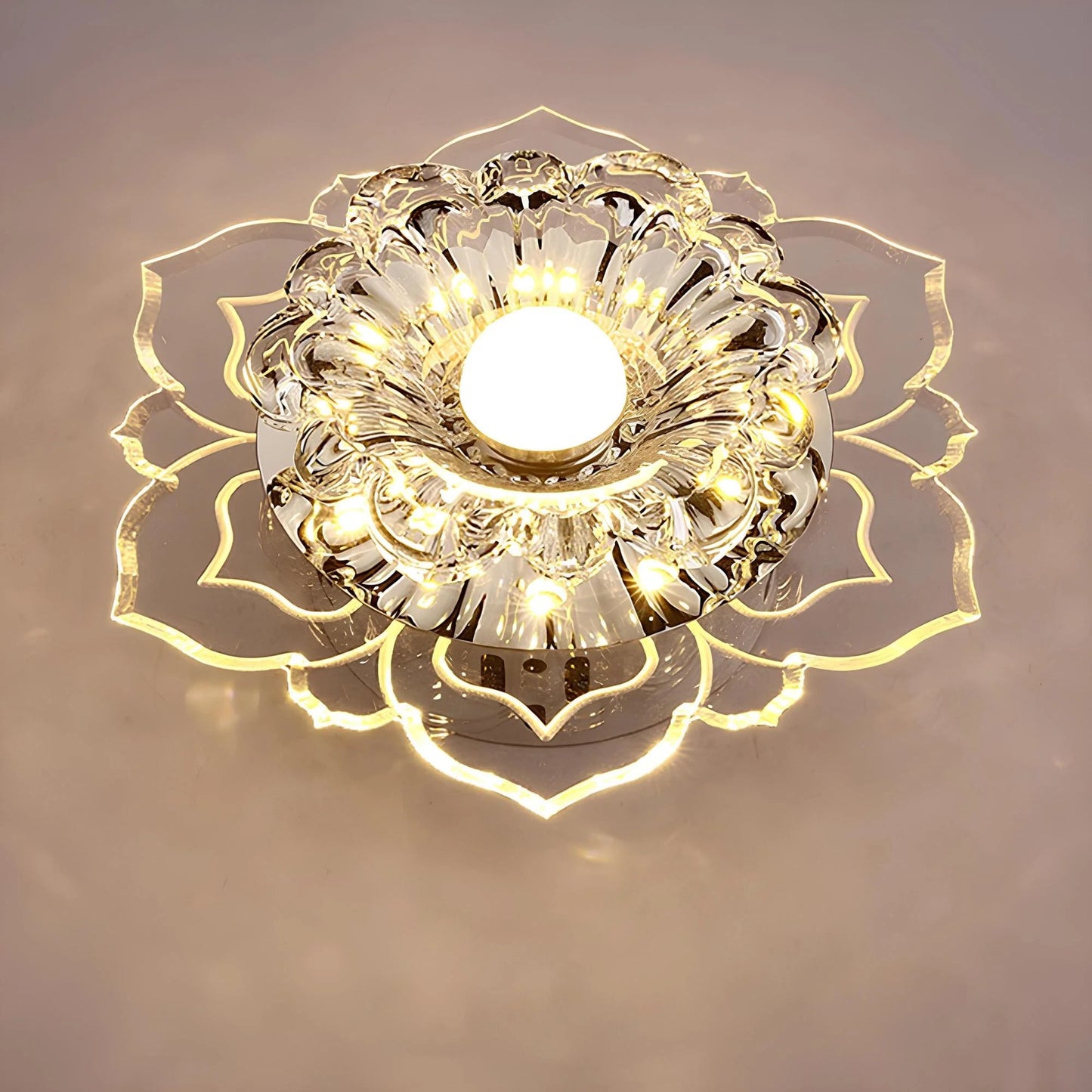 Mirella Elegant Crystal LED Ceiling Lamp with Modern Design