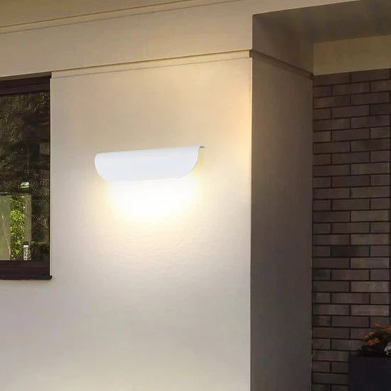 Astoria Modern Curved Outdoor Wall Lamp