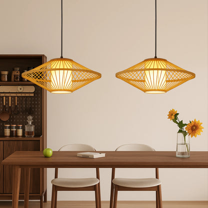 Amethyst Japanese Bamboo Pendant Lamp