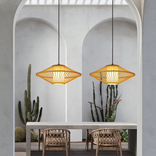 Amethyst Japanese Bamboo Pendant Lamp