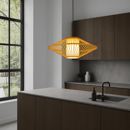 Amethyst Japanese Bamboo Pendant Lamp