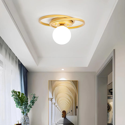 Alura Gold LED Ceiling Lamp with Timeless Spherical Design