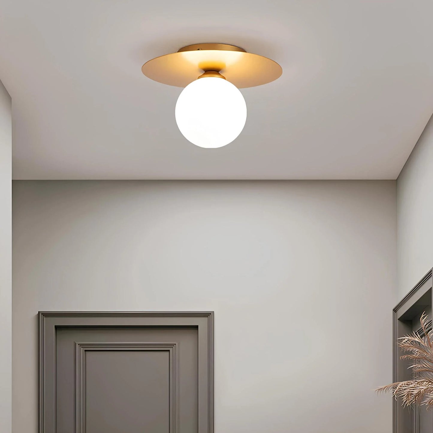 Alura Gold LED Ceiling Lamp with Timeless Spherical Design