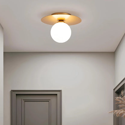 Alura Gold LED Ceiling Lamp with Timeless Spherical Design
