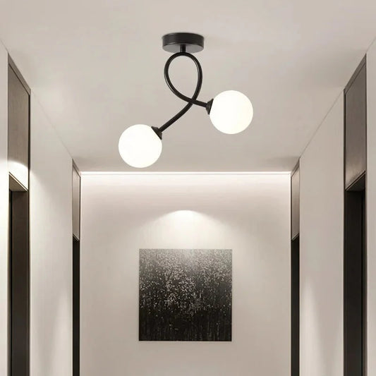 Zenovia Elegant Minimalist Glass Ceiling Lamp