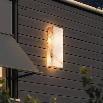 Evania - Modern Marble LED Outdoor Wall Lamp