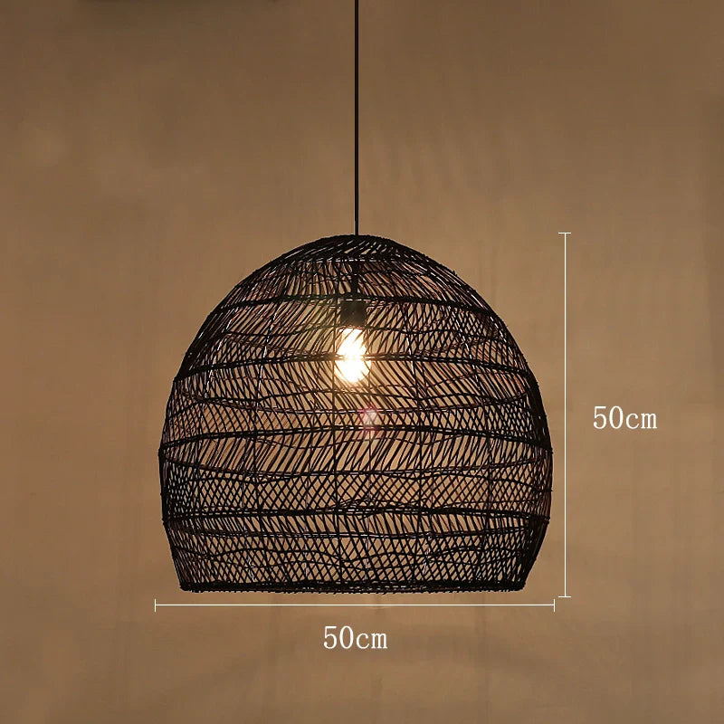 Themis Natural Wickerwork Pendant Lamp