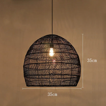 Themis Natural Wickerwork Pendant Lamp